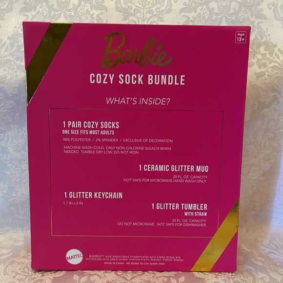 NIB Barbie Pink Cozy Sock and Mug Set - Picture 4 of 4